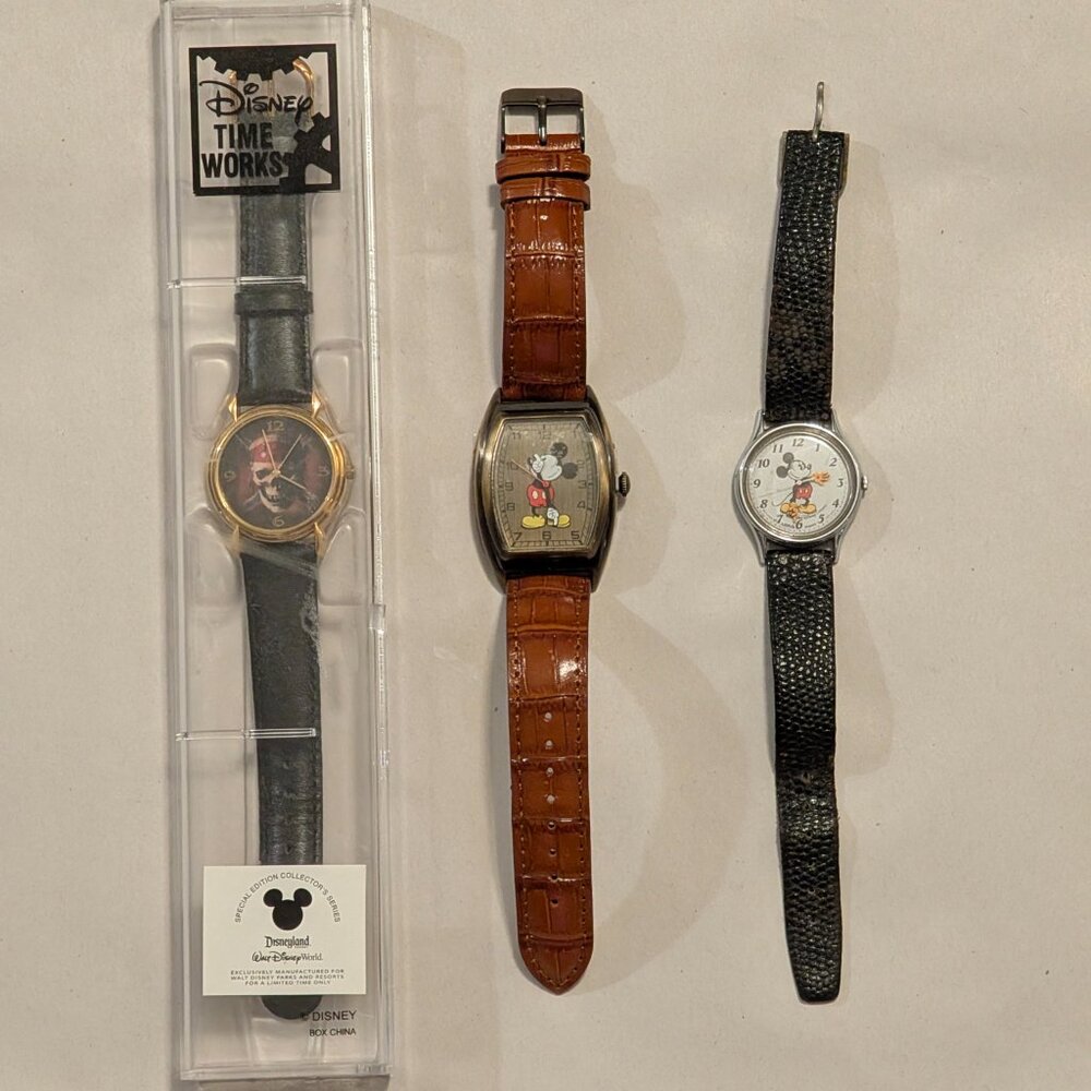 Lot of 3 Vintage Disney Watches